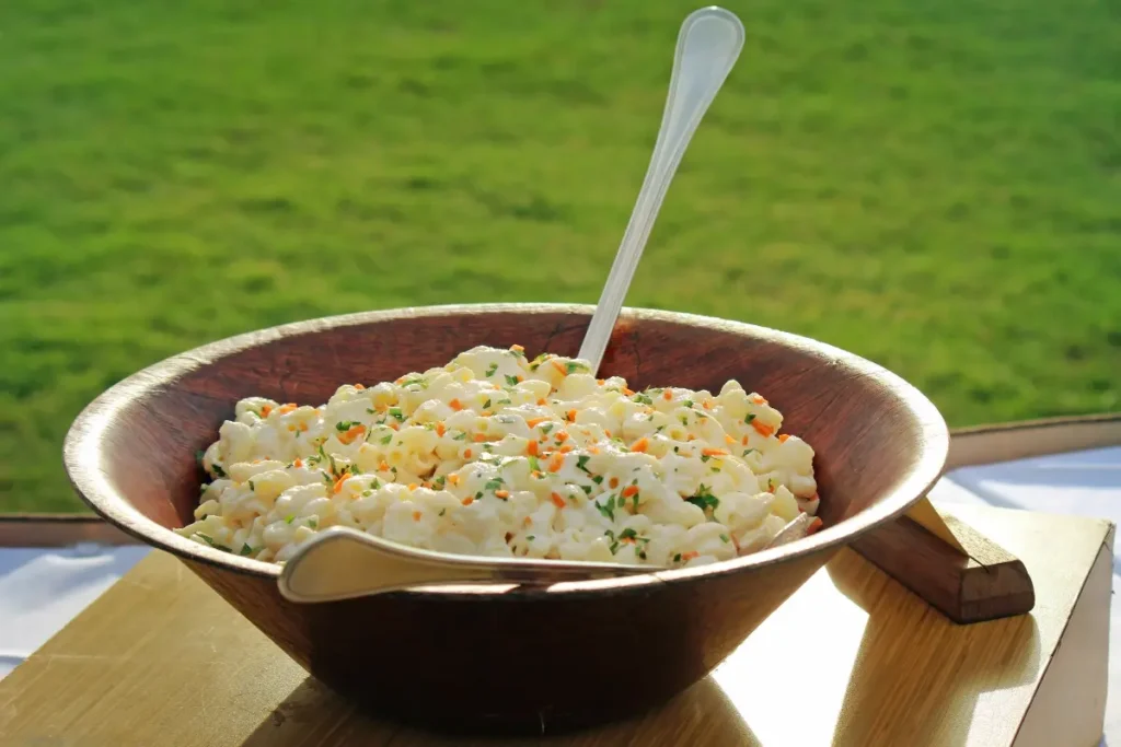 a bowl of Hawaiian Macaroni Salad